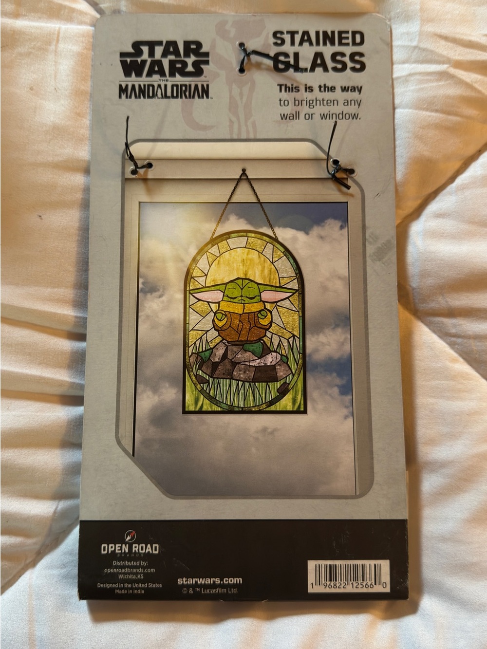 Star Wars The Mandalorian 'The Child' Green Stained Glass Wall Hanging
